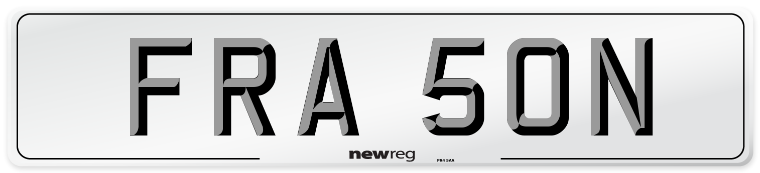 FRA 50N Number Plate from New Reg
